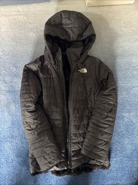 The North Face Kids Black Puffer Jacket with Hood